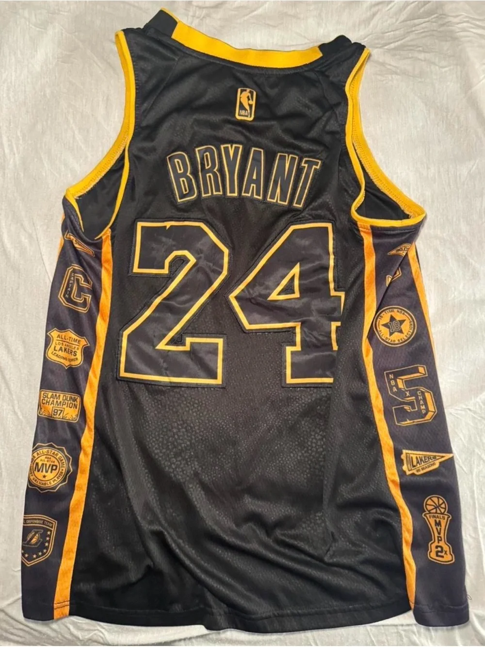 adidas Black and Gold Lakers #24 Basketball Jersey